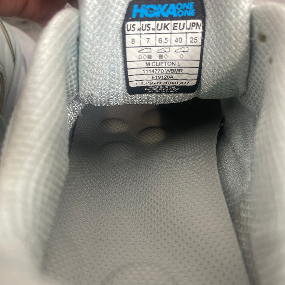 HOKA ONE ONE Clifton L Running Shoes – Women’s 8 / Men’s 7 Wan Blue/Mandarin Red - Picture 8 of 14